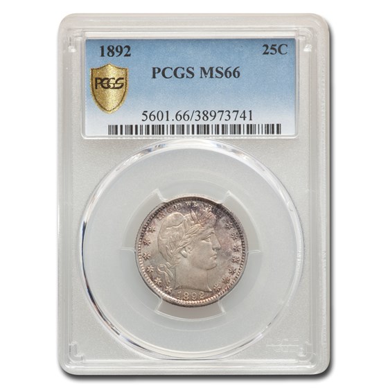 1892 Barber Quarter MS-66 PCGS 1892 Barber Quarter MS-66 PCGS